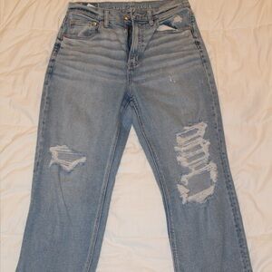 American Eagle Outfitters Light Blue Straight Leg Jeans